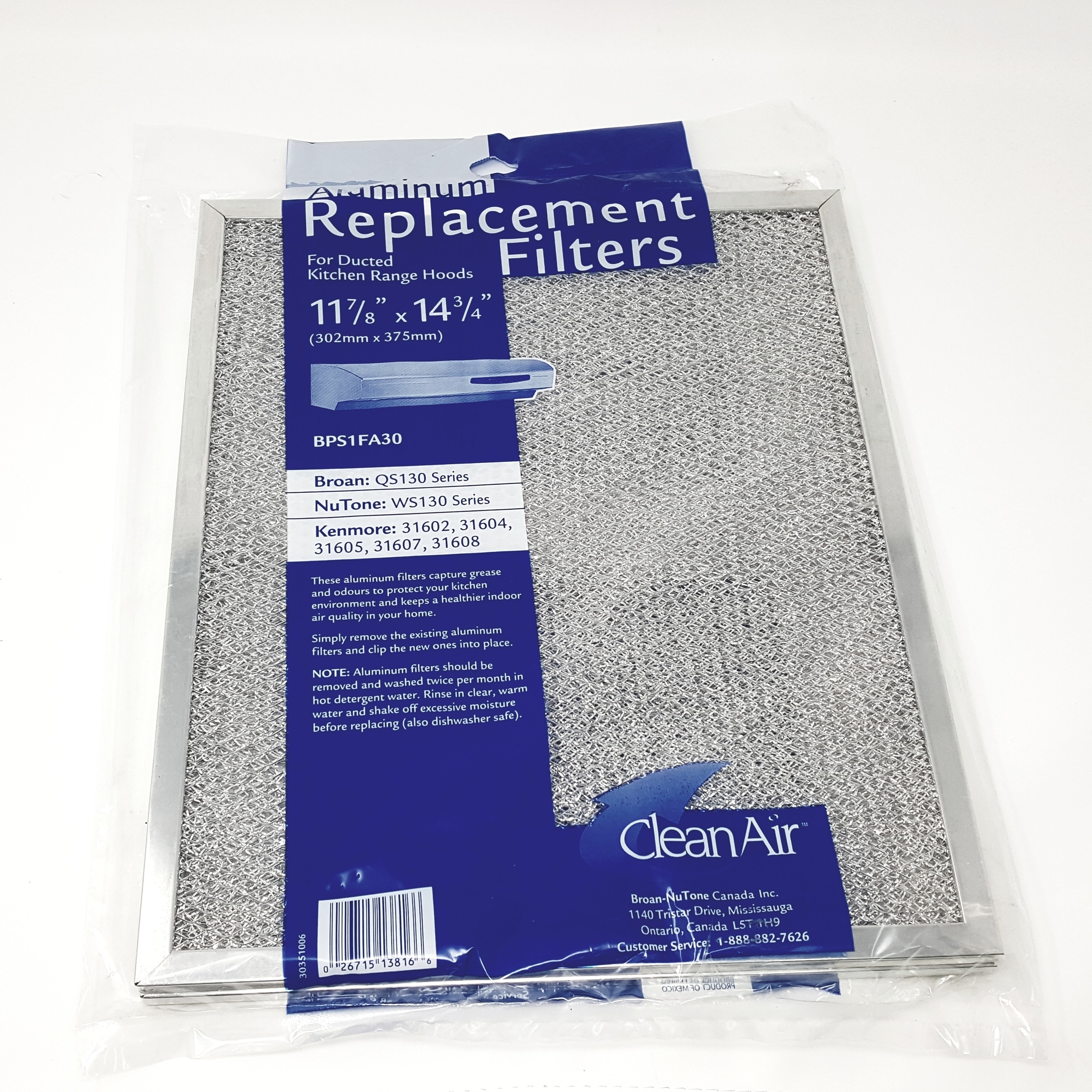 ALUM.FILTER 11 7/8X14 3/4X3/8 (2)ALLURE1